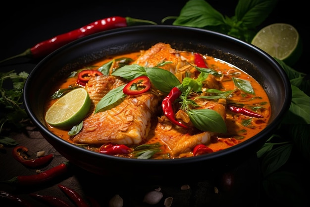 El delicioso pescado de curry rojo de Gaeng Dang Bpla trae un saboroso toque a la experiencia AR 32