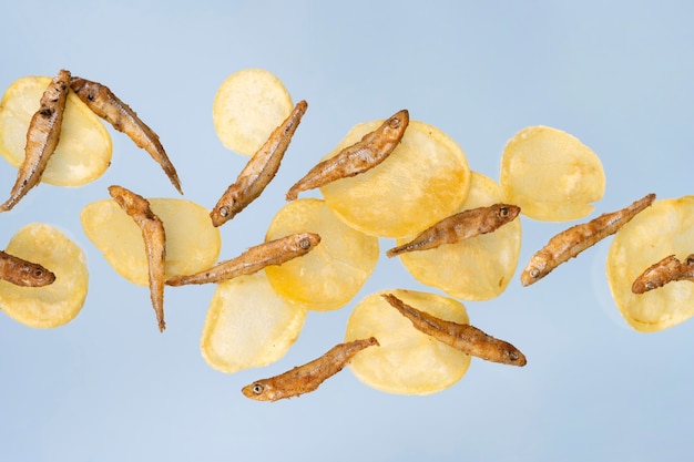 Foto delicioso pescado y patatas fritas comida de inglaterra