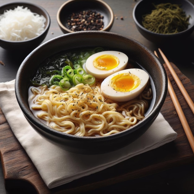 Un delicioso plato de fideos de ramen