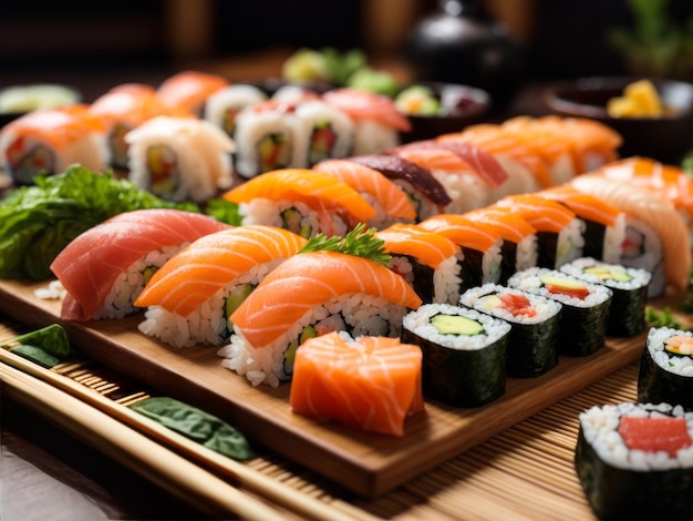 delicioso plato de sushi