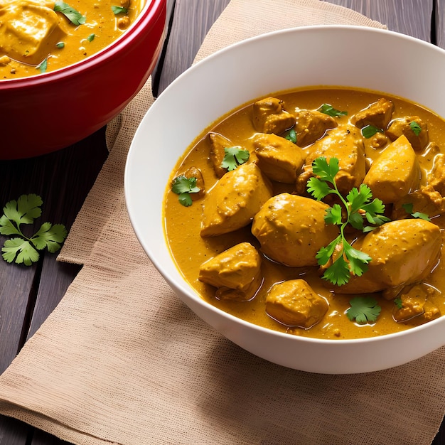 Foto delicioso pollo al curry arte generativo de ai