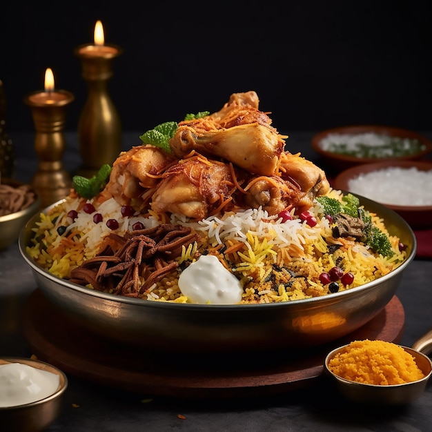 Delicioso prato de Biryani