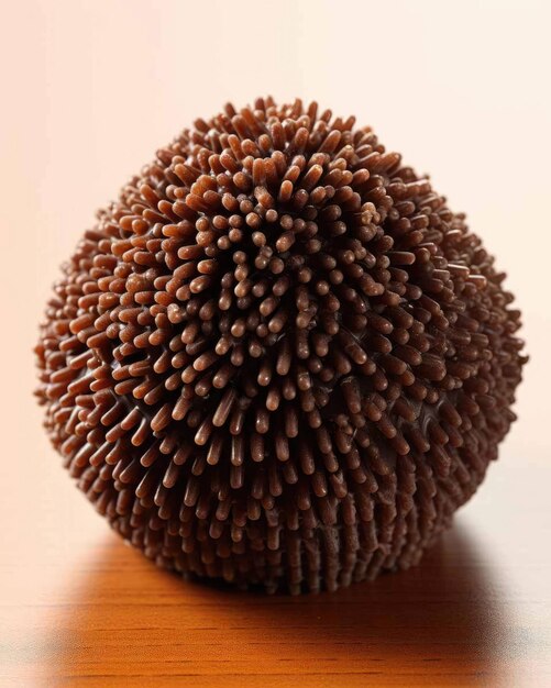 Delicioso prato de comida brasileira Brigadeiro com fundo de estúdio escuro