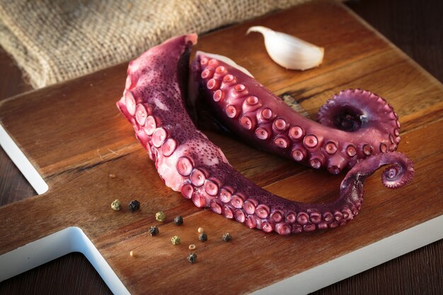 Delicioso pulpo cocido