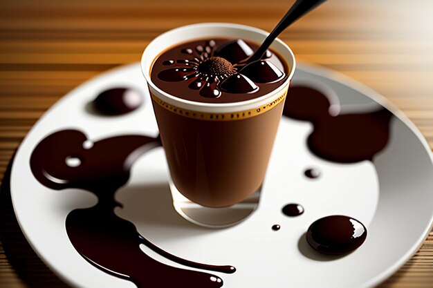 Delicioso refrigerio de té de la tarde con café y chocolate