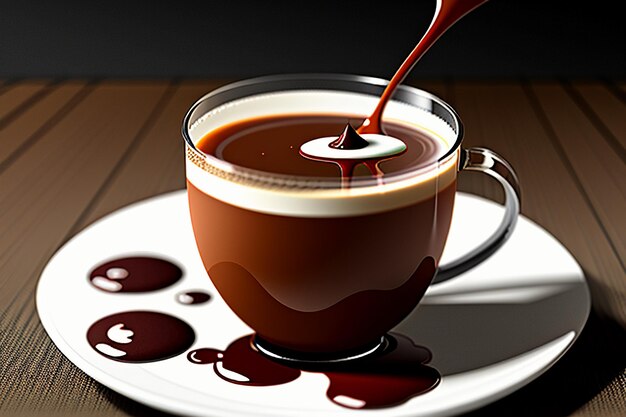 Delicioso refrigerio de té de la tarde con café y chocolate