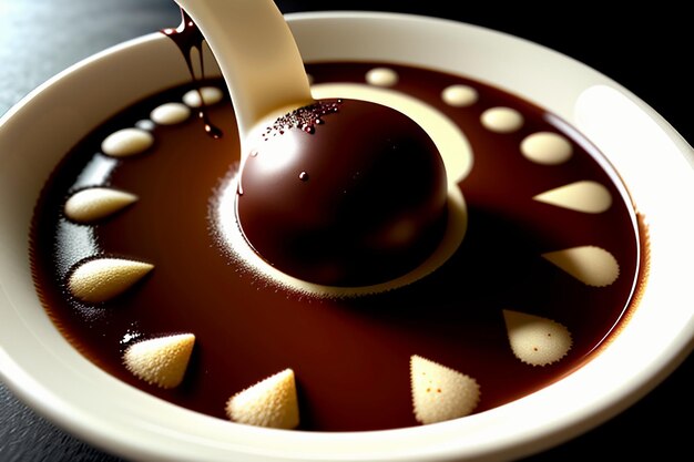 Foto delicioso refrigerio de té de la tarde con café y chocolate