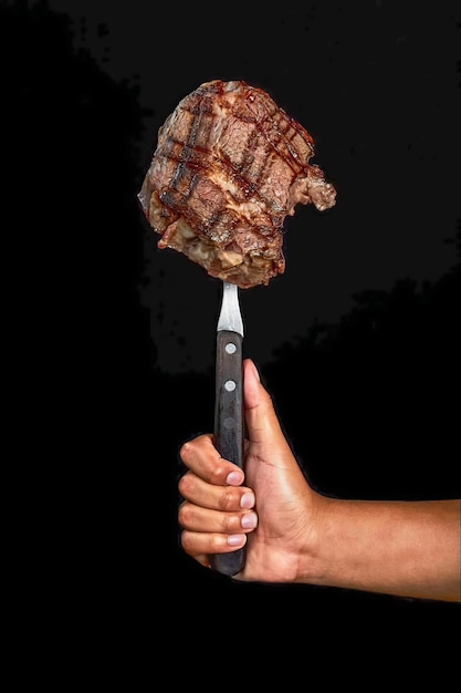 Foto delicioso restaurante de carne assada churrascaria