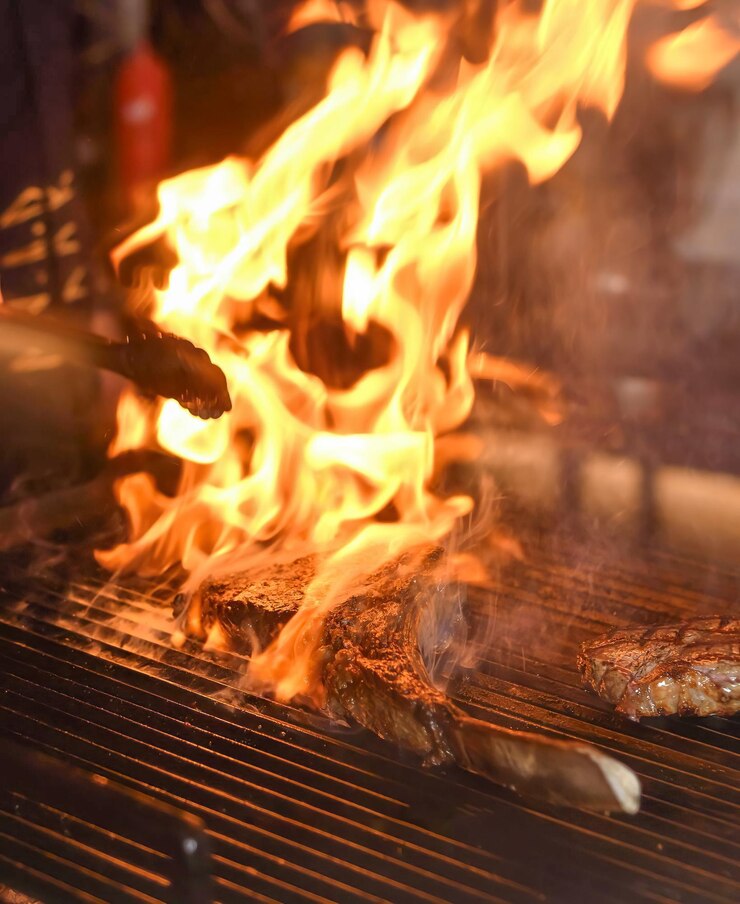 Foto delicioso restaurante de carne assada churrascaria
