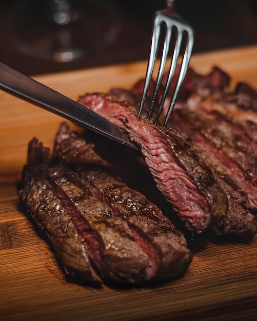 Foto delicioso rosbife restaurante churrascaria