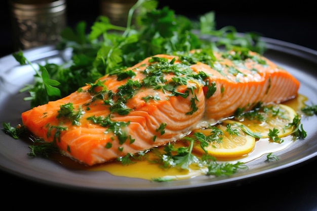 Delicioso salmón Keto con salsa picante de Sriracha