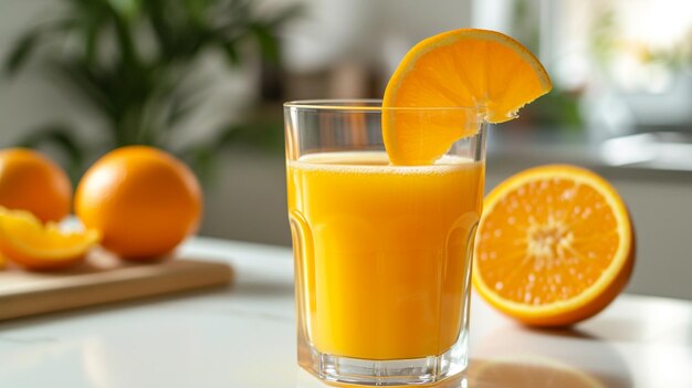 delicioso y saludable jugo de naranja de cerca