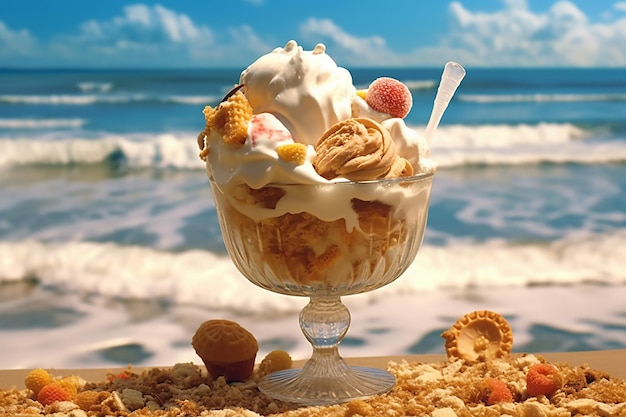 Delicioso Sundae na Praia