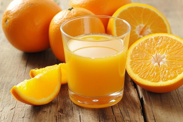 Un delicioso vaso de jugo de naranja