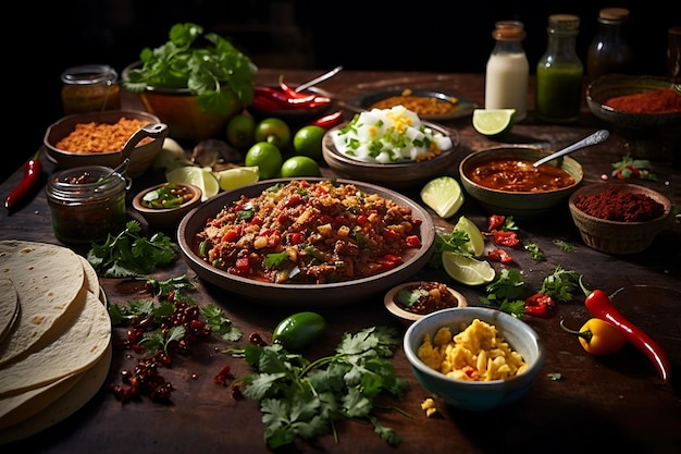Deliciosos aderezos mexicanos comida mexicana
