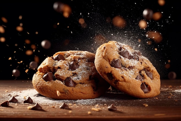 Deliciosos biscoitos de chocolate criados com IA generativa