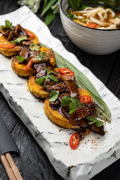 deliciosos bocadillos en un restaurante