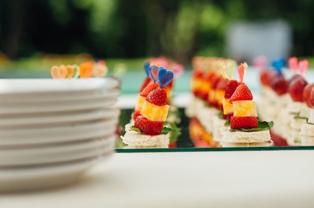 Deliciosos canapés como plato de evento