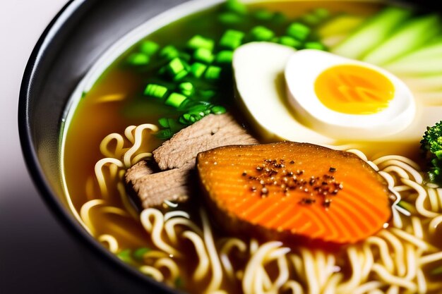 Foto deliciosos fideos comida rápida con apetitosa pasta y palillos