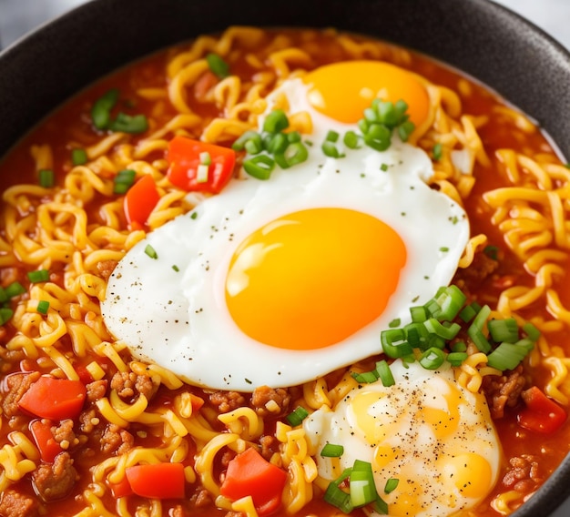 deliciosos fideos ramen generados por IA