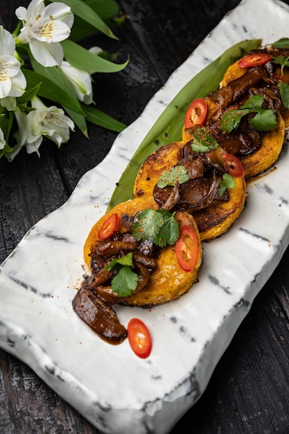 deliciosos lanches em um restaurante