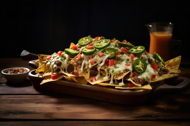 Deliciosos nachos con jalapeños