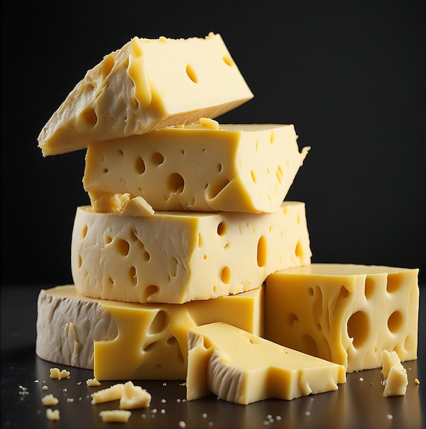 Deliciosos pedaços de queijo