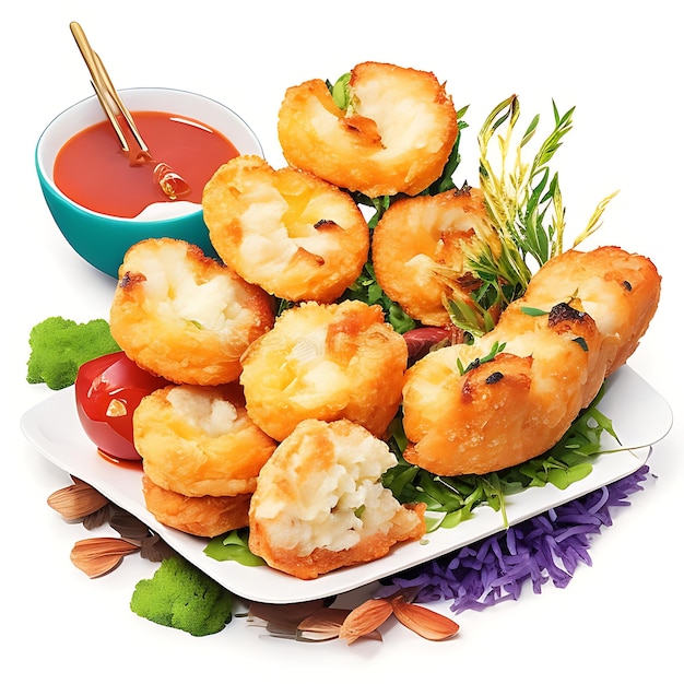 Deliciosos platos de tempura