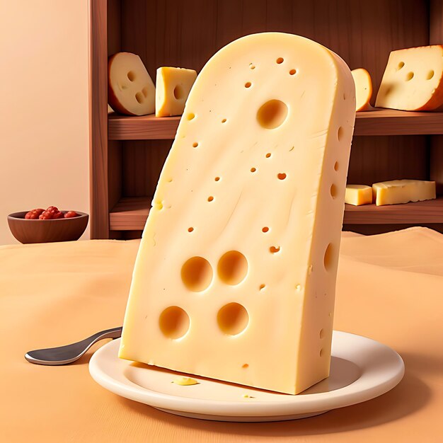 Deliciosos quesos están en una mesa IA generativa