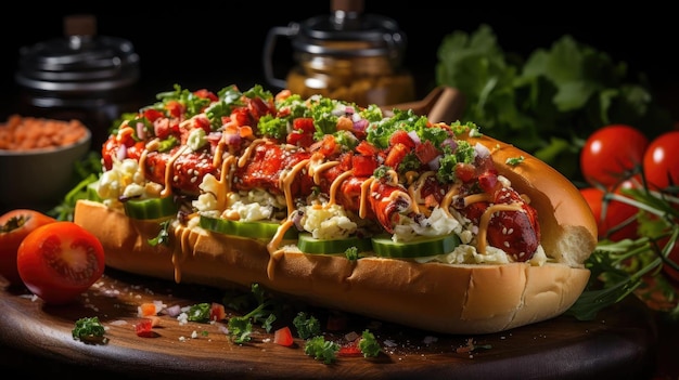 Deliciosos rollos de langosta llenos de verduras de carne de langosta y mayonesa derretida