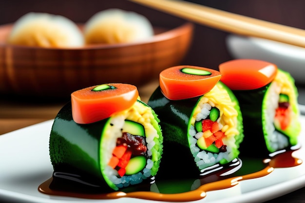 Deliciosos rollos de sushi