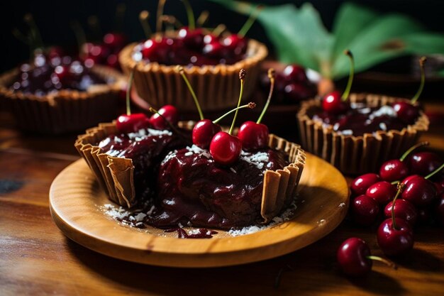 Deliciosos tamales de cereza de chocolate