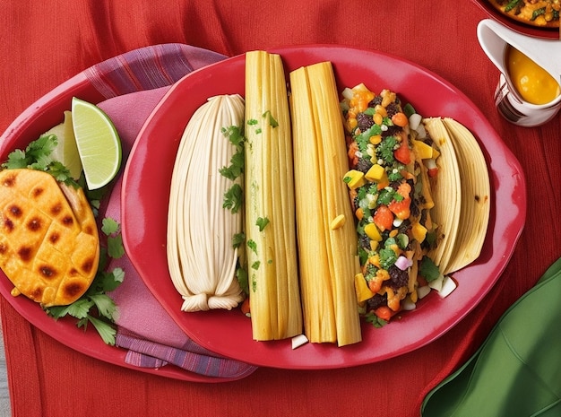 Foto deliciosos tamales mexicanos foto