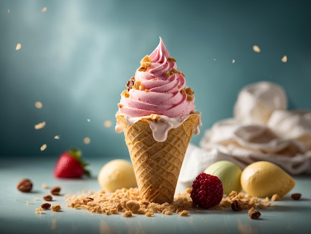 Delicious gelato é uma cremosa sobremesa gelada que derrete na boca cinematográfica