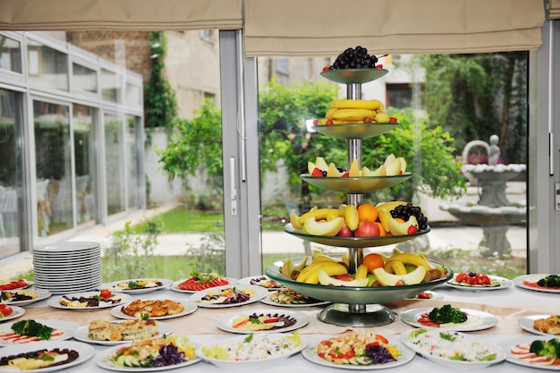 delicius Catering-Arrangement auf Party im Restaurant