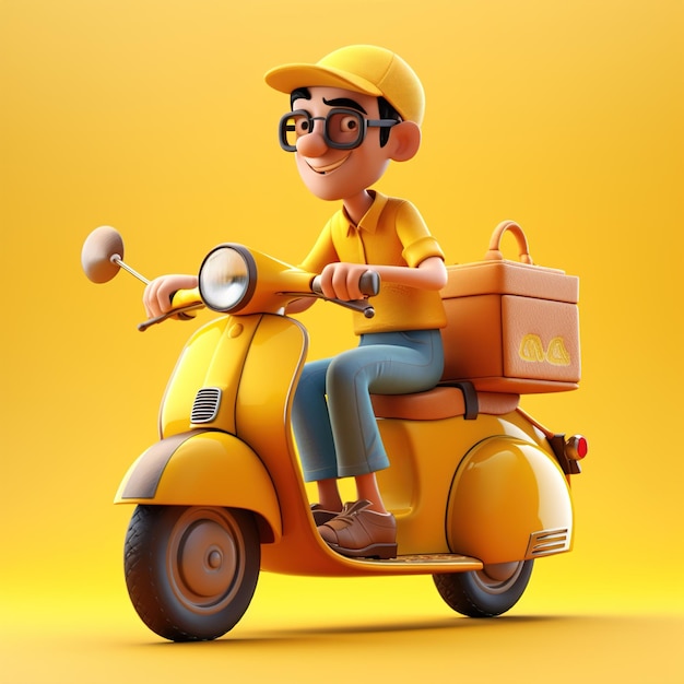Delivery-Man-Konzept Online-Auftragsverfolgung Lieferung zu Hause und im BüroIllustration