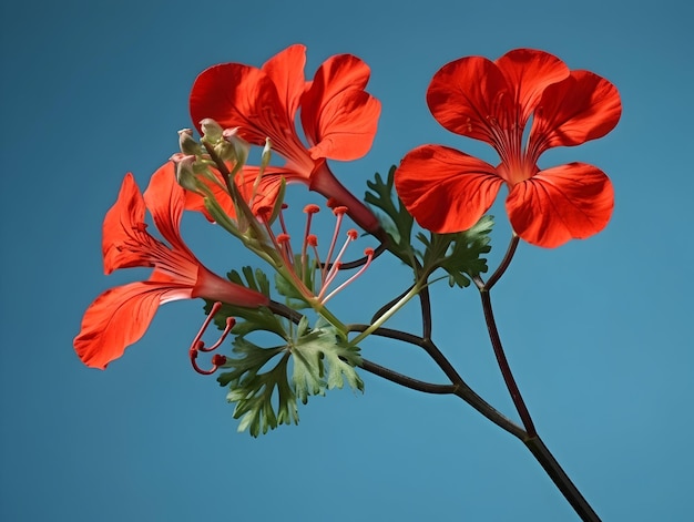 Foto delonix regia flor em estúdio fundo single delonix regia flor belas imagens de flores