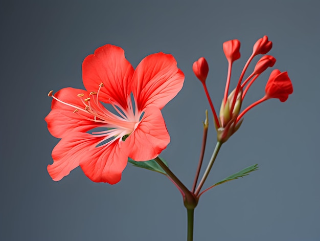 Foto delonix regia flor em estúdio fundo single delonix regia flor belas imagens de flores