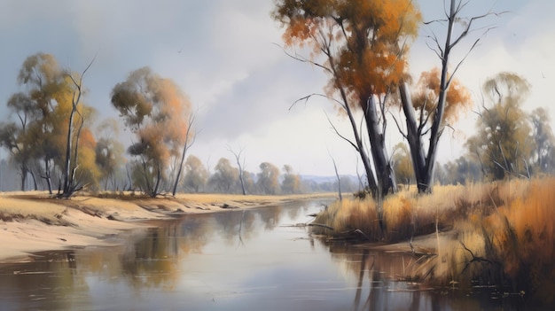 Delta de Australia Una pintura de paisaje cautivadora