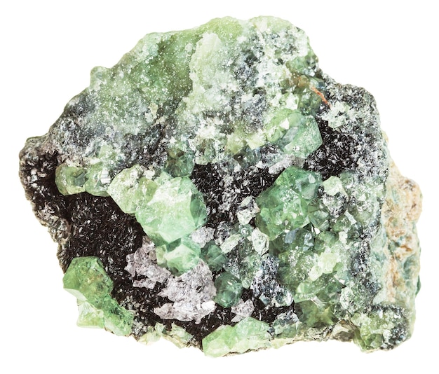 Demantoid-Kristalle grüner Andradit-Granat