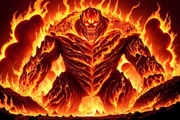 Demonio de fuego gigante