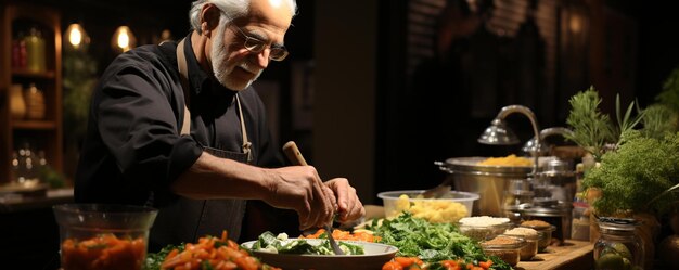 Foto demonstração de culinária mostrando papel de parede rápido