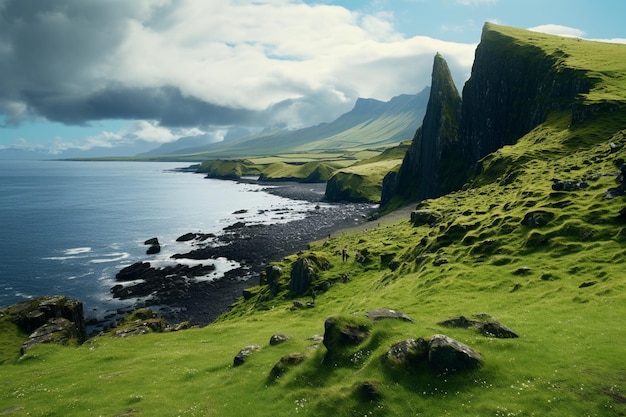 Foto demonstrar a beleza natural das paisagens da irlanda 00673