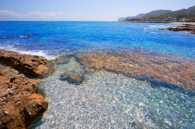 Denia Alicante Las rotas praia rochosa na Espanha