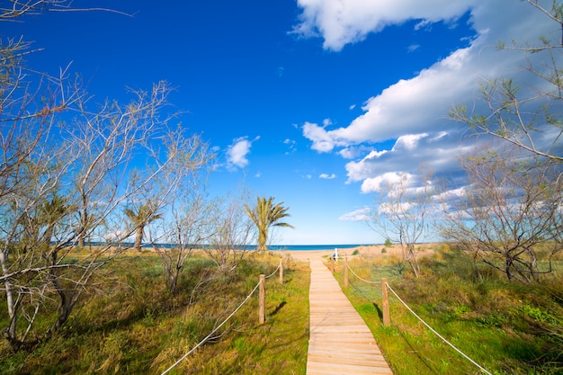 Foto denia alicante praia com céu azul de verão na espanha