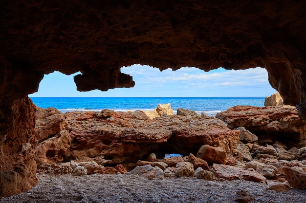 Denia Las rotas cuevas de la playa de alicante.