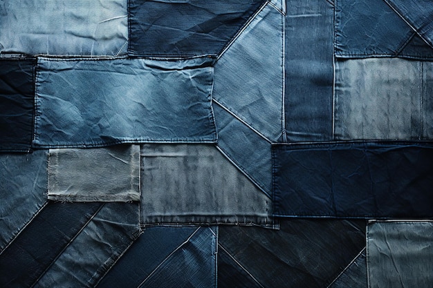 Denim-Patchwork-Muster-Hintergrund