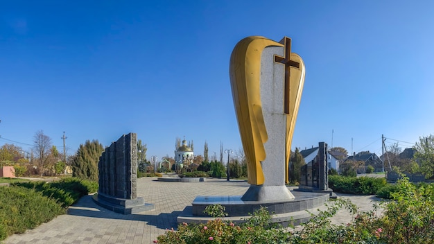 Denkmal für die Opfer des Holodomor in Dobroslav, Ukraine