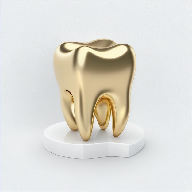 Foto dente de ouro 3d