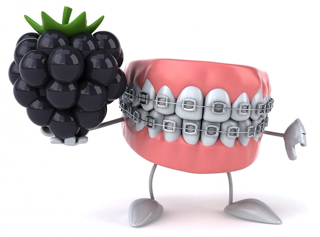 Dentes divertidos - personagem 3D